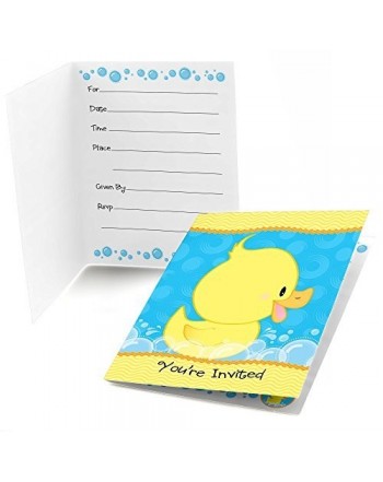 Ducky Duck Shower Birthday Invitations