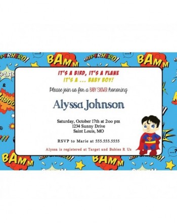 Customized Super Hero Shower Invitation