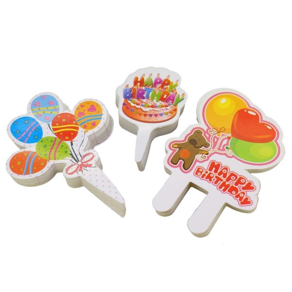 Birthday Cupcake Toppers Decorations Different