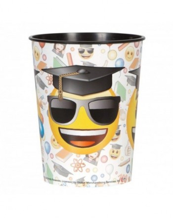 Emoji Graduation Plastic Cup multi colored