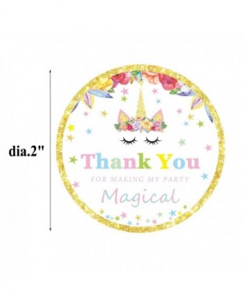 Magical Unicorn Stickers Unicorn Themed Thank You Tags Birthday