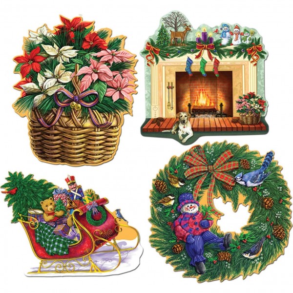 Christmas Holiday 16 Cutout Set