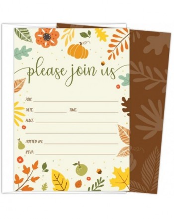 Koko Paper Co Invitations Thanksgiving