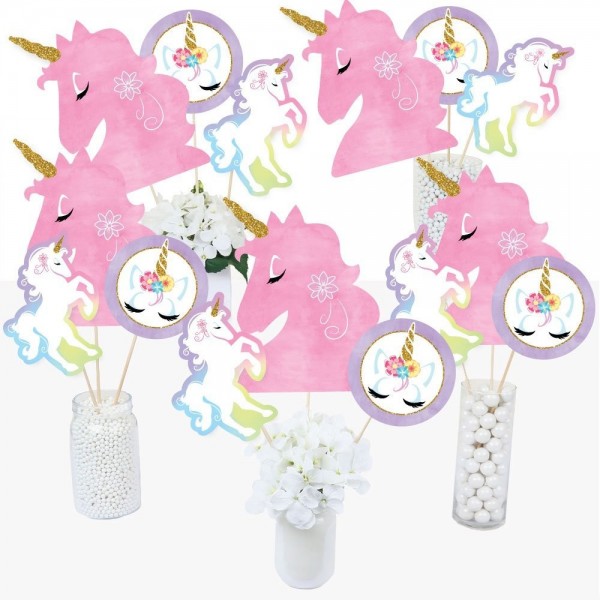 Rainbow Unicorn Magical Birthday Centerpiece