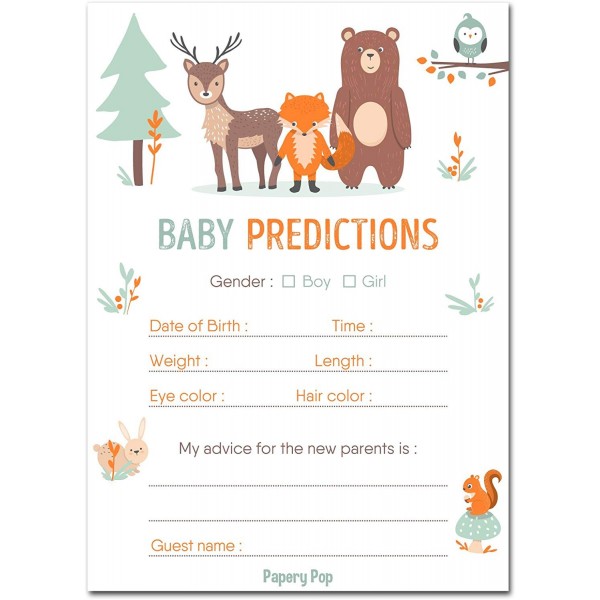 Baby Shower Prediction Advice Cards
