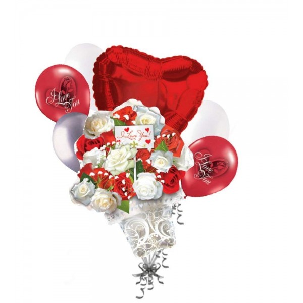 Valentines Balloon Bouquet Anniversary Sweetest