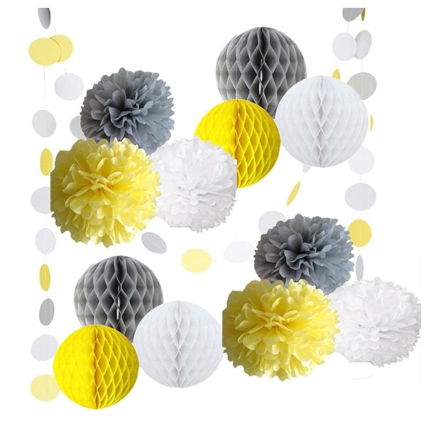 Decorative Pompoms Honeycomb Birthday Decoratio