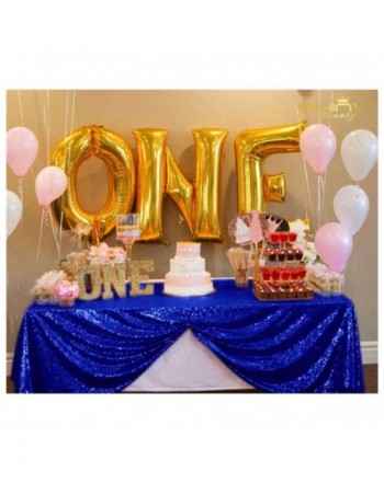 Royal Blue Tablecloth Sequin Decorations