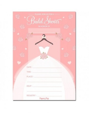 Bridal Shower Invitations Envelopes Pack