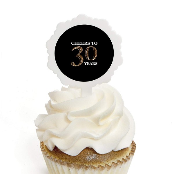 Adult 30th Birthday Cupcake Stickers