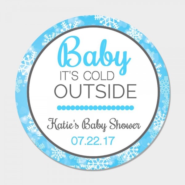 Personalized Baby Outside Shower Labels