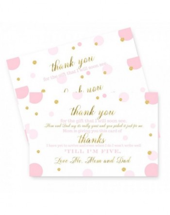 Pink Shower Postcard Thank Cards