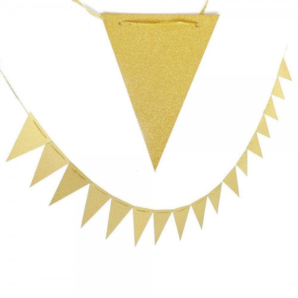 Vintage Glitter Triangle Bunting Christmas