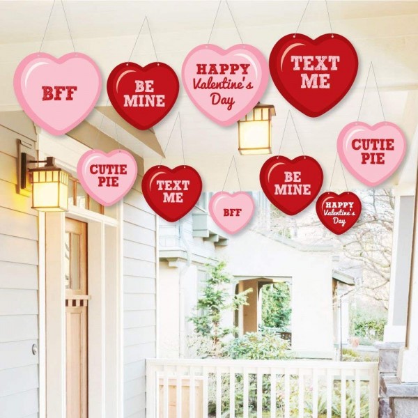 Hanging Conversation Hearts Valentines Decorations Hanging Conversation Hearts Valentines Decorations