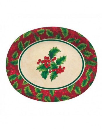 Boughs Holly Christmas Platters Banquet