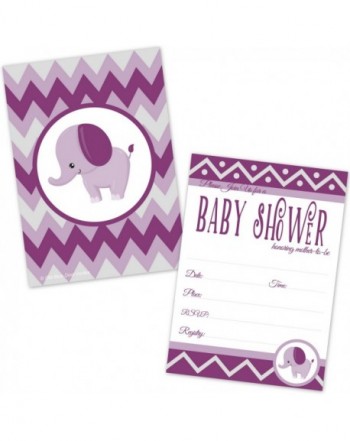 Elephant Baby Shower Invitations Girl