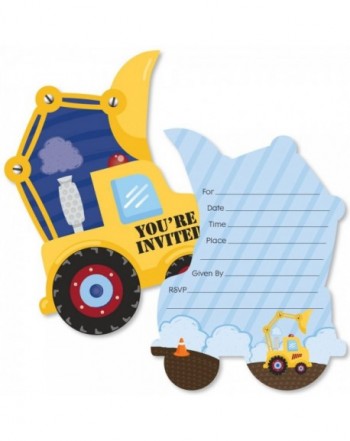 Construction Truck Fill Invitations Invitation