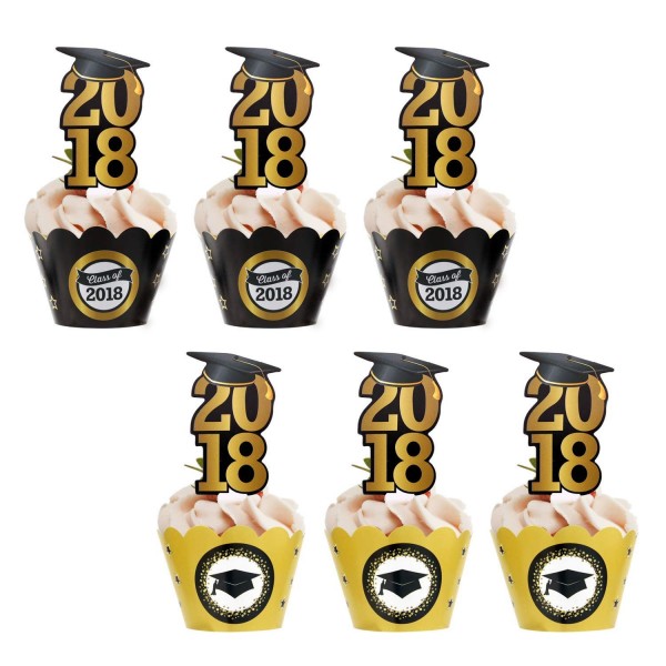 Graduation Cupcake Wrappers Decoration Supplies