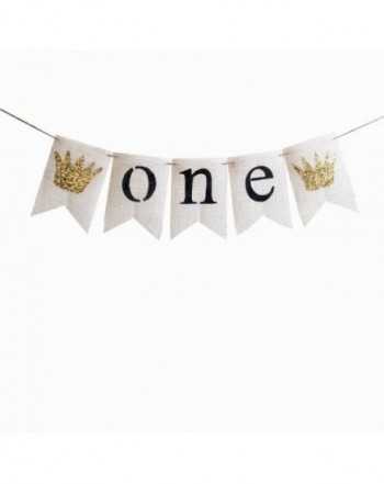 Brcohco Burlap ONE Banner Decoration