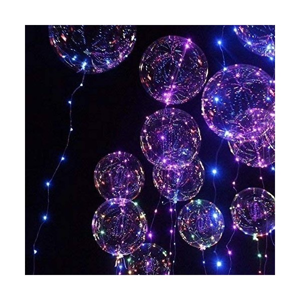 LED Light Up Party Balloons - 5 Pack 18 Inch Premium Transparent ...