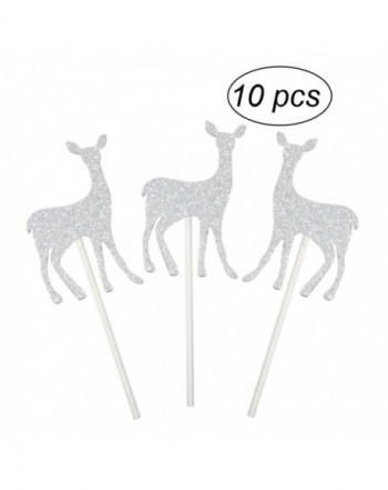 Christmas Cupcake Toppers Deer Cupcake Toppers Cake Toppers for ...