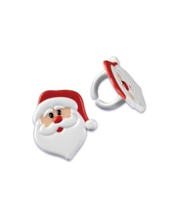 Santa Cupcakes Christmas Decorating Rings