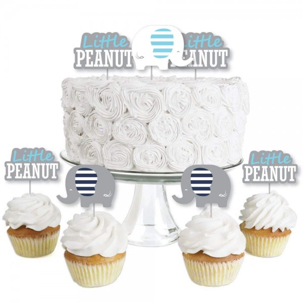 Blue Elephant Dessert Cupcake Birthday