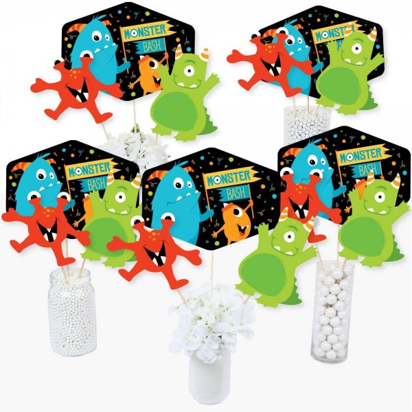 Monster Bash Birthday Centerpiece Toppers