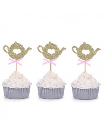 Giuffi Golden Glitter Cupcake Toppers