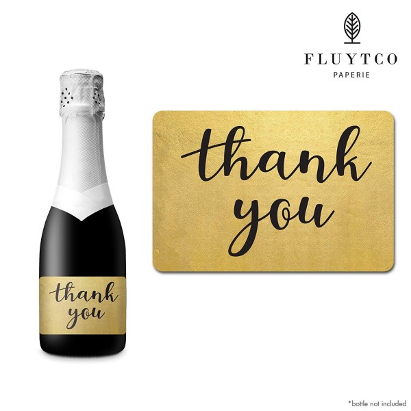 Thank You Stickers Champagne Engagement