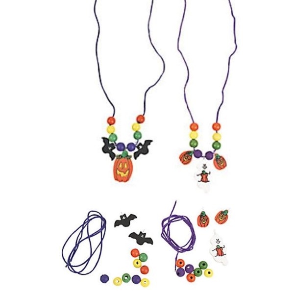 Wood Halloween necklace craft kits