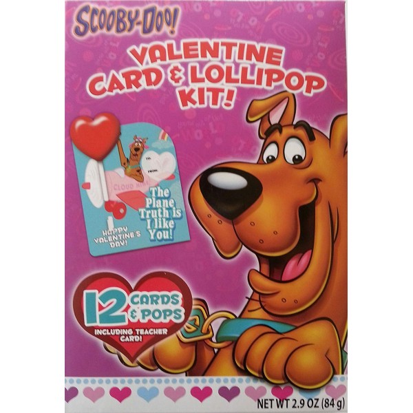 Scooby Doo Valentine Card Lollipop Kit