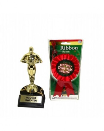 Ugliest Sweater Trophy Ribbon Christmas