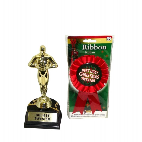 Ugliest Sweater Trophy Ribbon Christmas