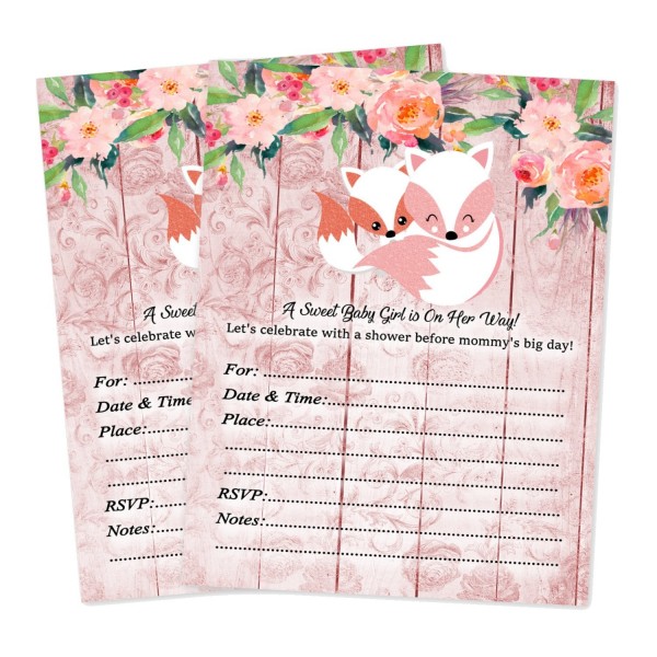 Woodland Shower Invitations count envelopes