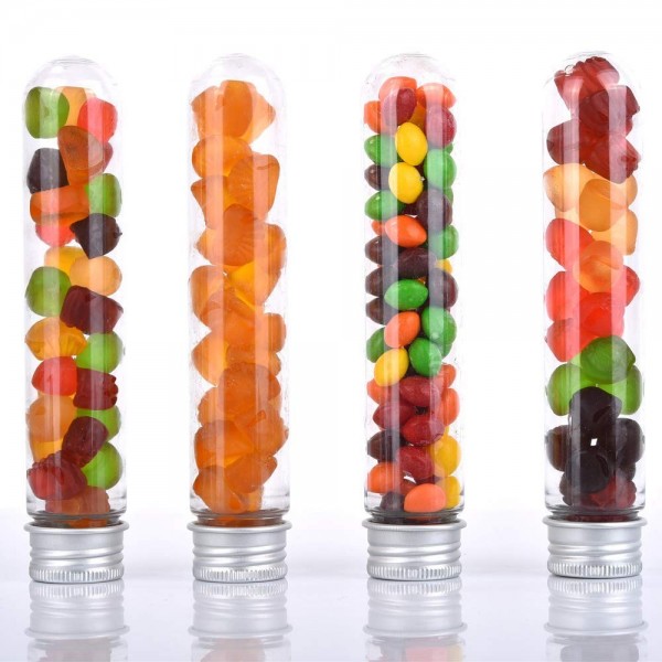 Gumball Candy Tubes Clear Plastic Lab Test Tubes with