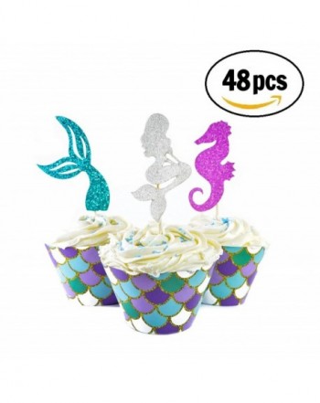 Mermaid Wrappers Decoration Birthday Seahorse