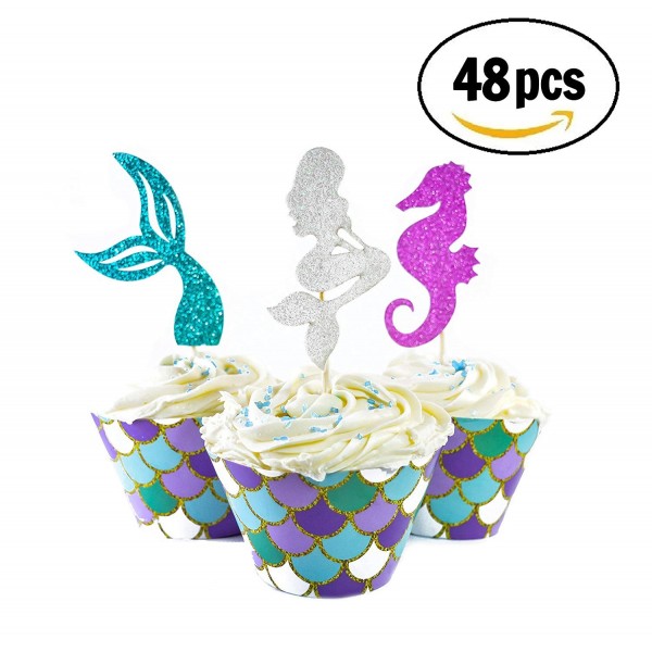 Mermaid Wrappers Decoration Birthday Seahorse