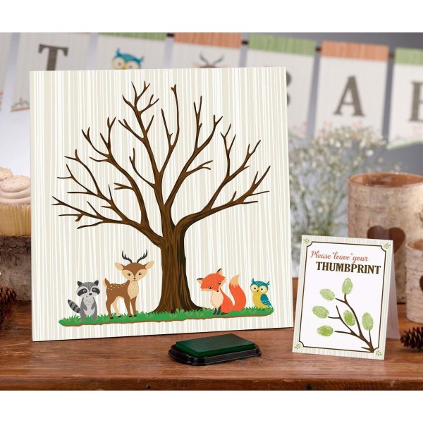 Woodland Animal Fingerprint Signing Keepsake