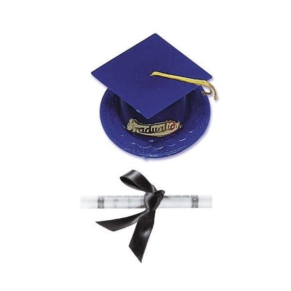 Blue Graduation Diploma Cake Decoration