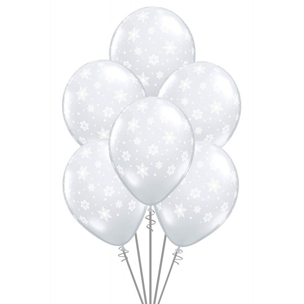 Qualatex Snowflakes Biodegradable Balloons 12 Units