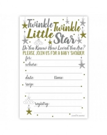 Twinkle Little Shower Invitations Envelopes