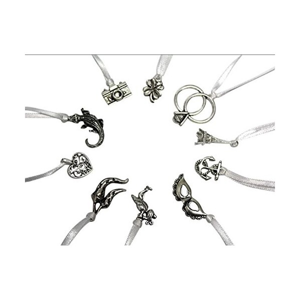 Cake Pull Charms White Ribbon