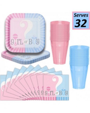 Gender Reveal Plates Cups Napkins