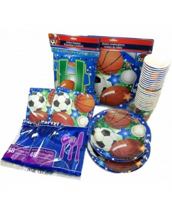 Sports Birthday Napkins Decorations plasticware