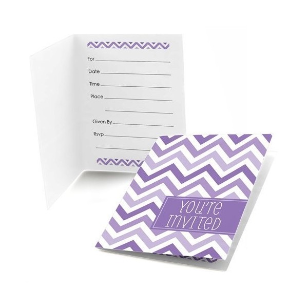 Big Dot Happiness Chevron Purple