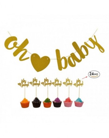 Golden Cupcake Toppers Party Cupcakes