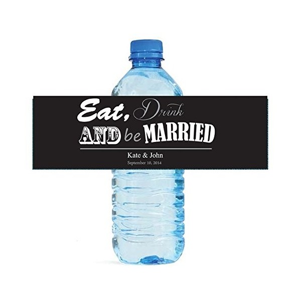 Contemporary Wedding Bottle Labels Bridal