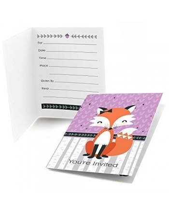 Miss Foxy Fox Birthday Invitations