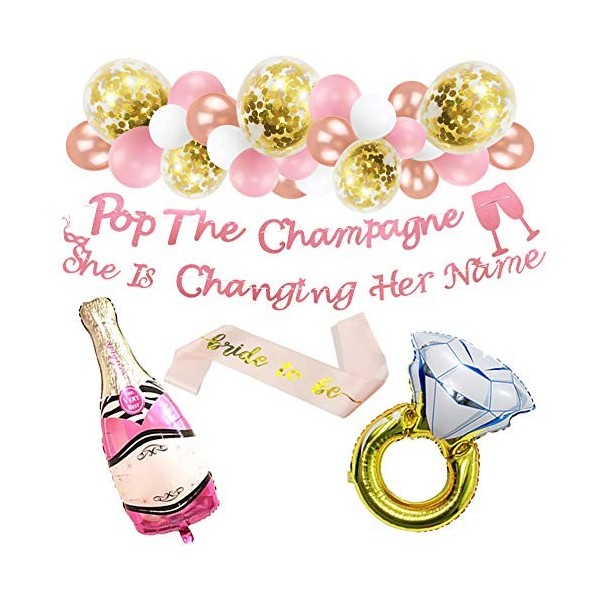 Aiernuo Bachelorette Decorations Confetti Champagne